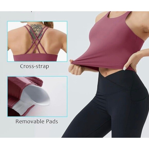 THE GYM PEOPLE Cross Back Sports Bra Size XL New With Tag - Picture 3 of 8